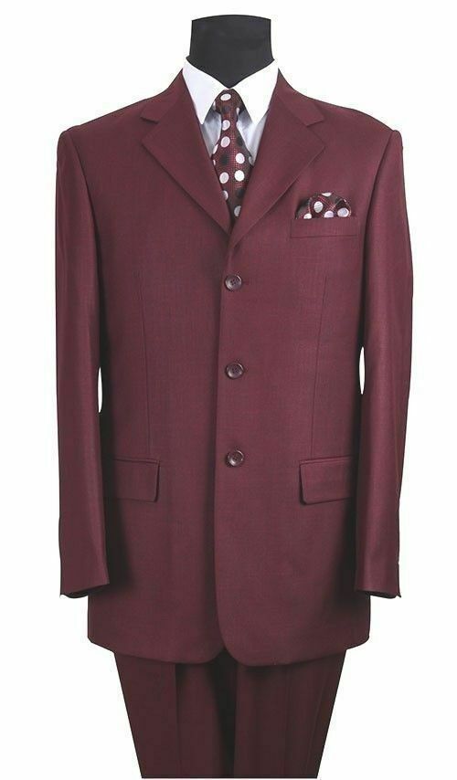 New Men’s Basic Suit Single Breasted 3 Button 14 Unique Colors Size 38R~60L