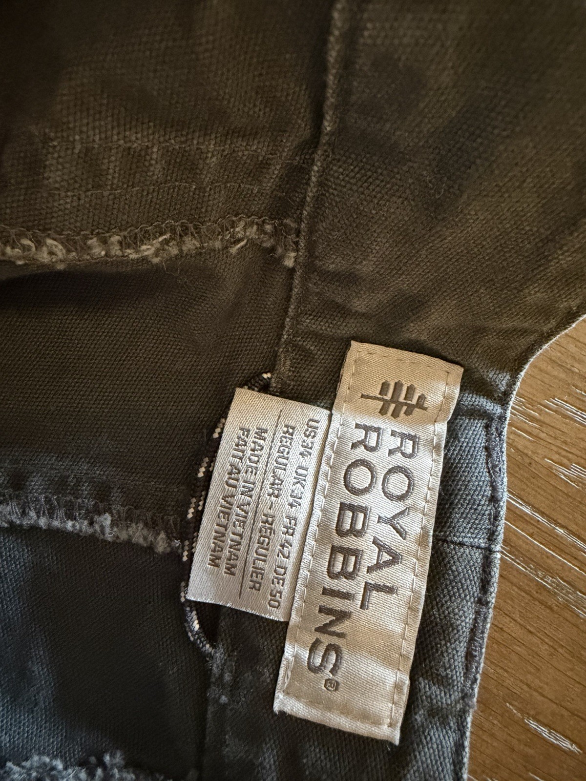 Royal Robbins Enduro Canvas Utility Cargo Pants Men’s 34 Gray Straight Leg