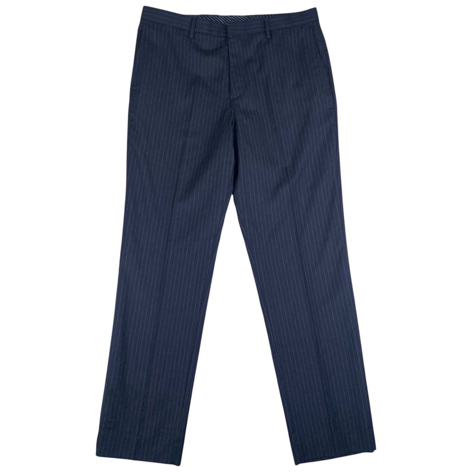 Banana Republic Dress Pants Mens 35×34 Navy Pinstripe Wool Standard Fit Trousers