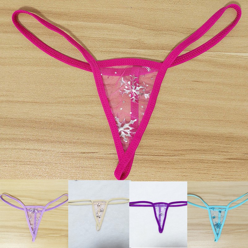 5 Pack Lot Sexy Womens Mesh See Through Panties G string Thong Tanga Micro Brief