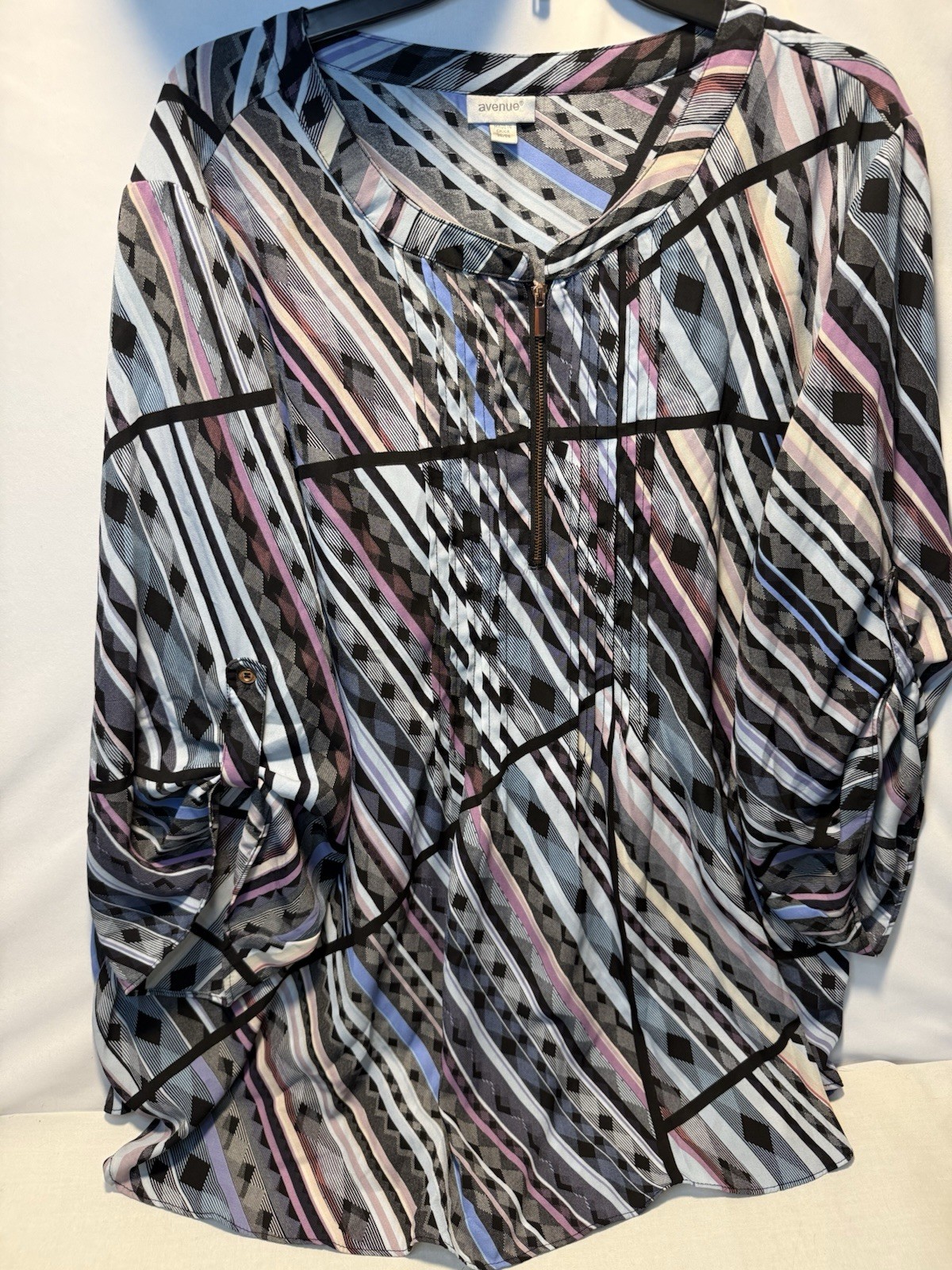 Avenue Women’s Tunic Top, Lightweight, 3/4 Sleeves, Size 26/28