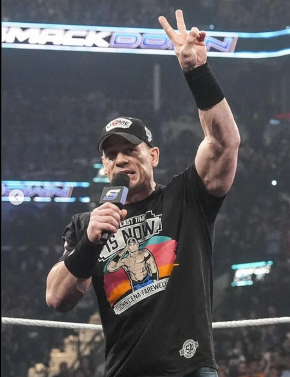 WWE Authentic John Cena San Antonio Spurs Shirt Farewell Tour Last Time is Now