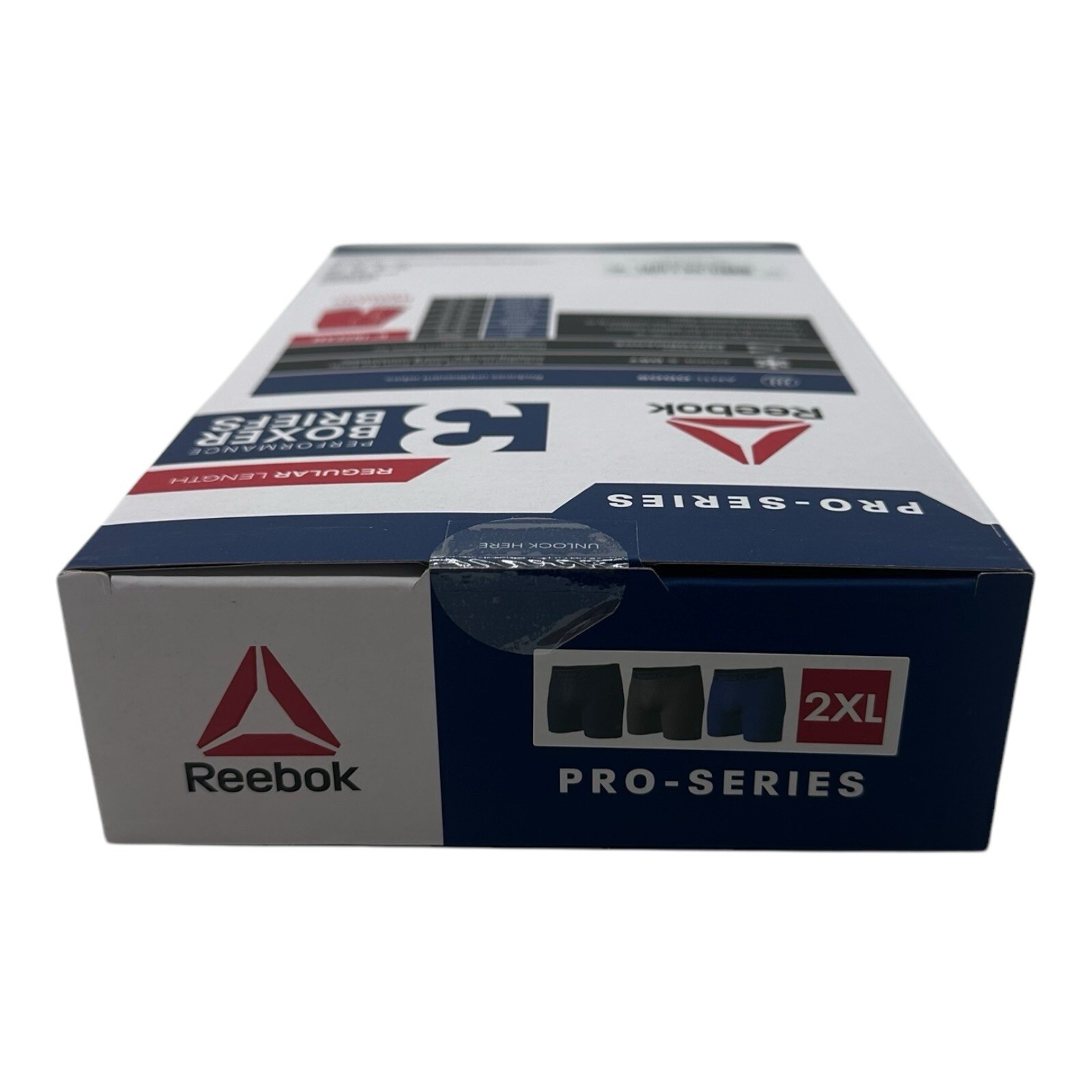 Reebok Pro Series 3 Pack Boxer Briefs Size 2XL Regular Length 6″ Inseam Multi