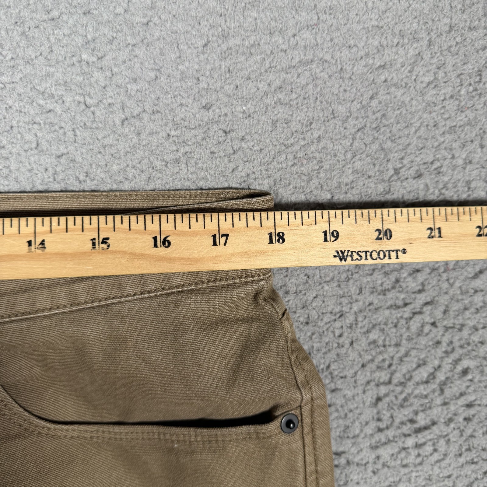 Proof Pants Mens 34×31 Brown Rover Slim Fit Canvas 5 Pocket Huckberry Preppy