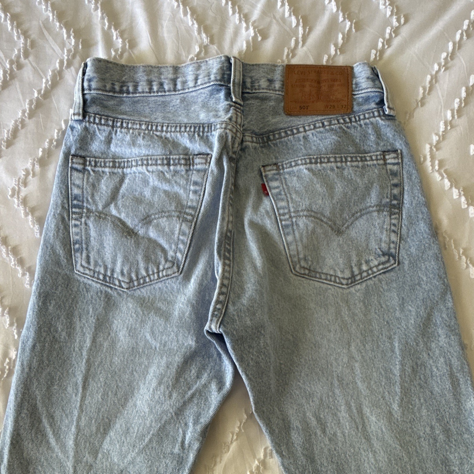 Levi’s Premium Men’s Straight Fit Light Wash Denim Jeans Button Fly 5-Pocket