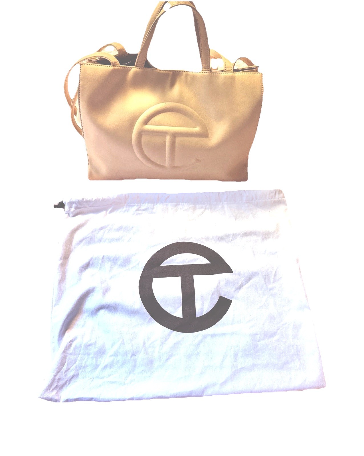 Telfar Shopping Bag – Cream Comes With DUSTER BAG.