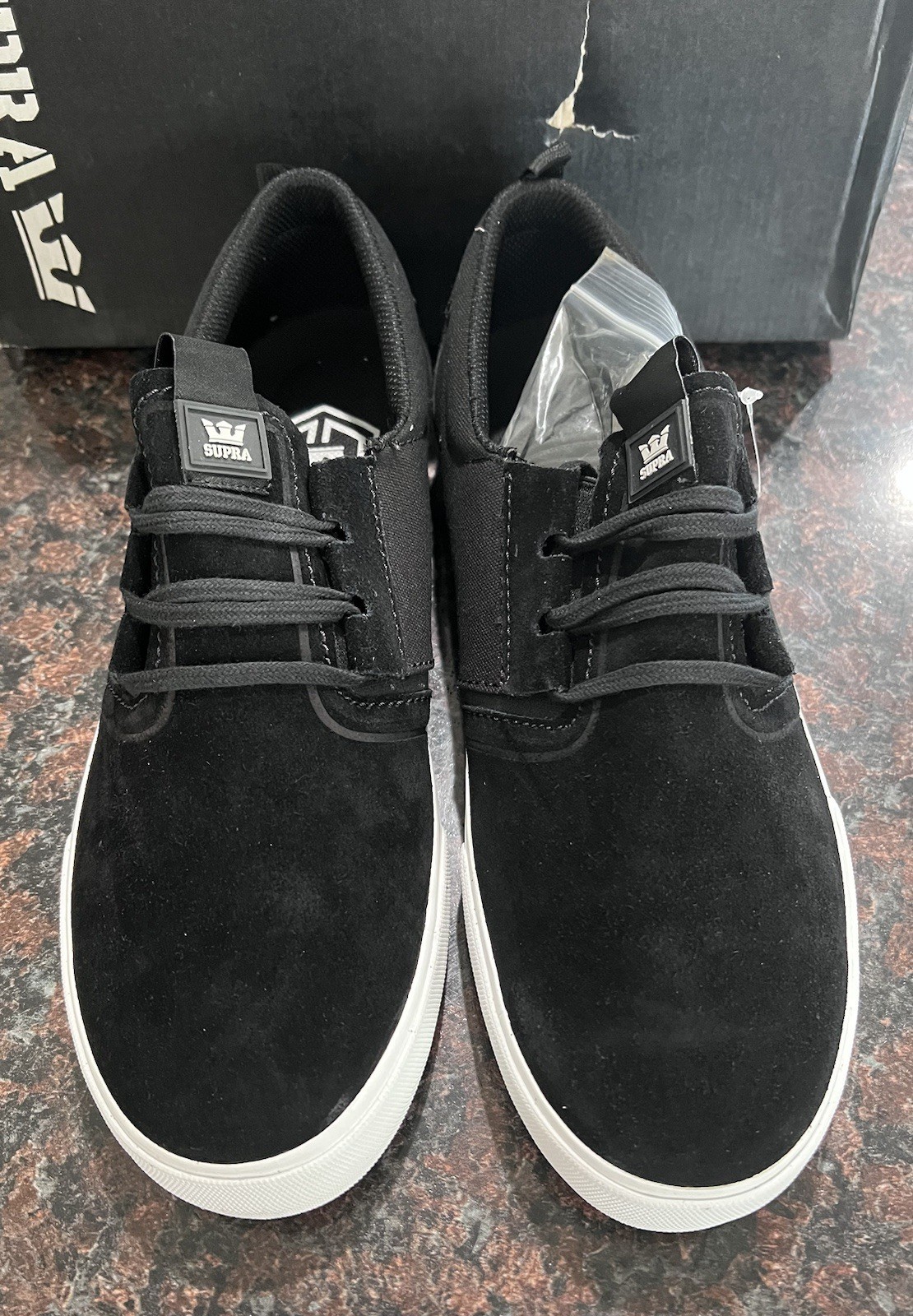 Supra Mens Sneakers Flow Black/White Size11- 08325-002-M
