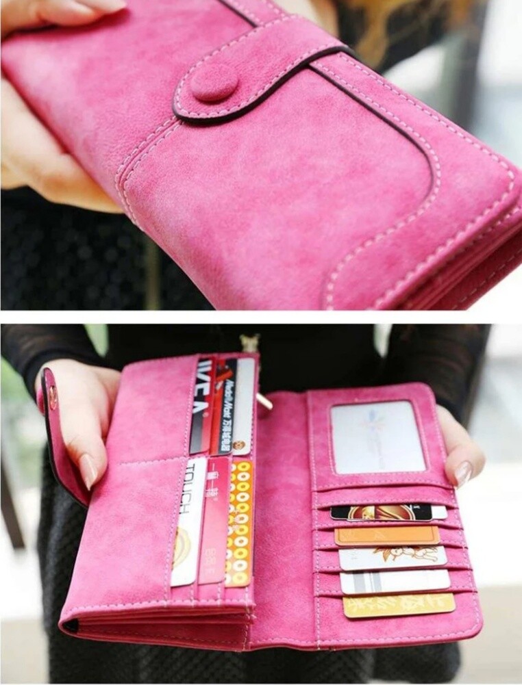 Women PU Leather Wallet Clutch Long Phone Card Holder Purse Handbag Best Gift US