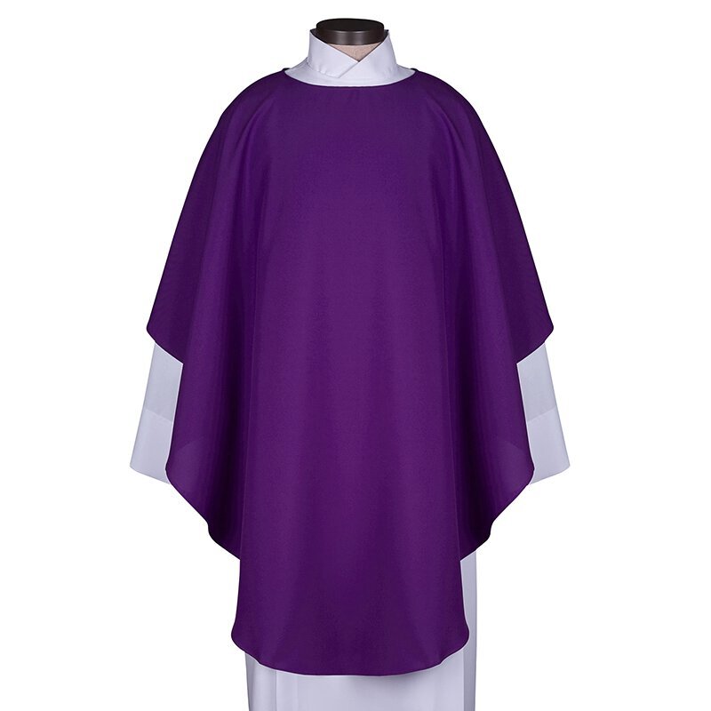 Plain Everyday Use Chasuble With Stole Church Vestment Sets for Mass 47 In