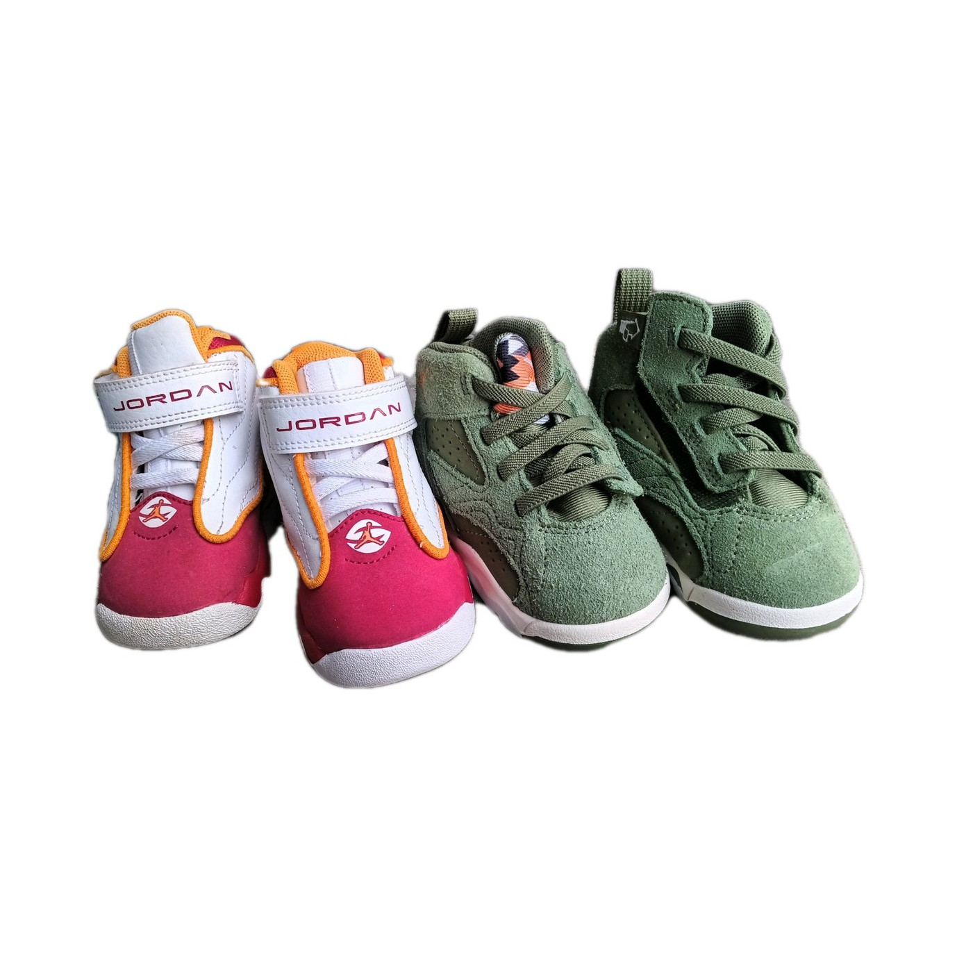 Jordan Unisex Baby/Toddler High Top Sneakers Size 4 Green/White New No Box