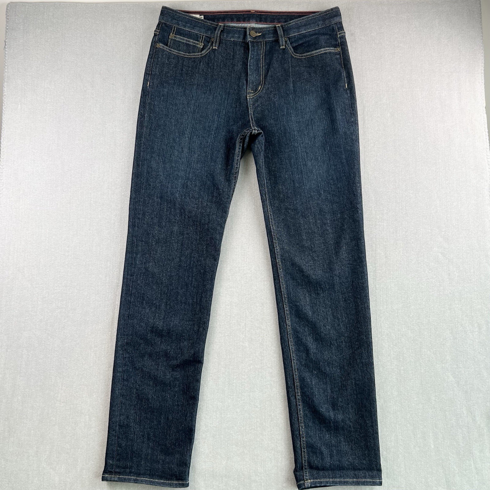 American Giant Jeans Mens 34×34 Maritime Blue 218 Straight Stretch Made in USA