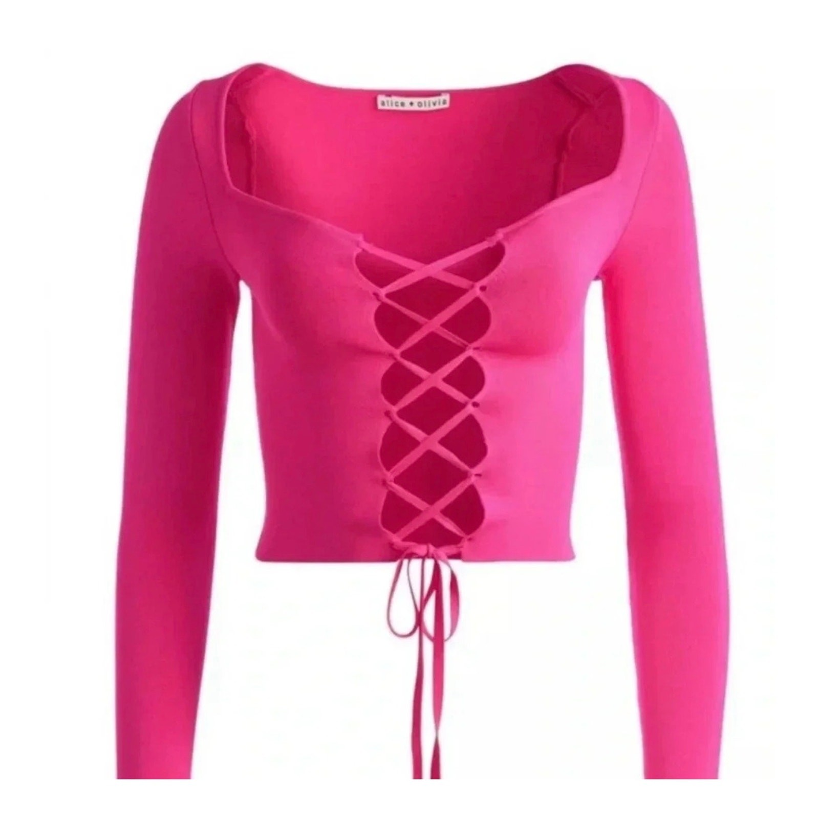 Alice + Olivia Hilaria Pink Lace Top – Elevate Your Style! NWOT