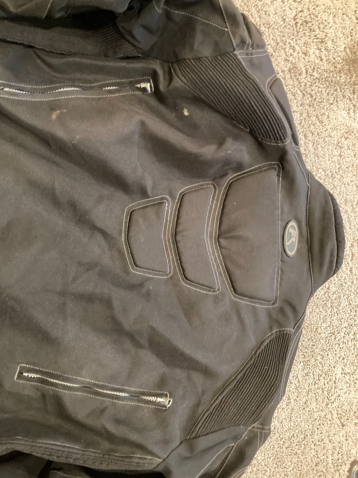 Fieldsheer Mens Black Leather Mesh Armored Motorcycle Riding Jacket Size 2xL