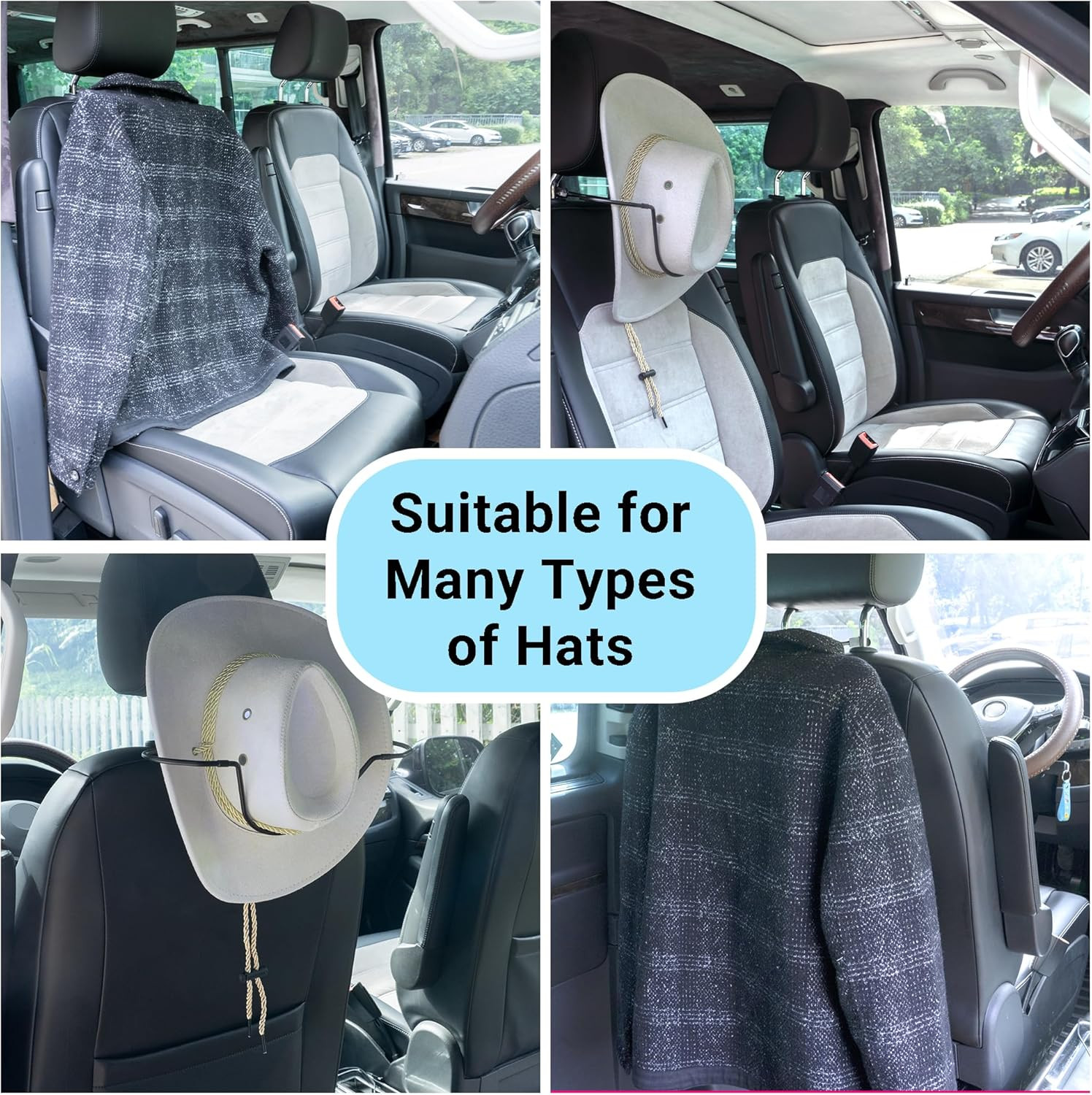 Cowboy Hat Holder for SUV and Car – Maintain Hat Shape – Truck Accessories