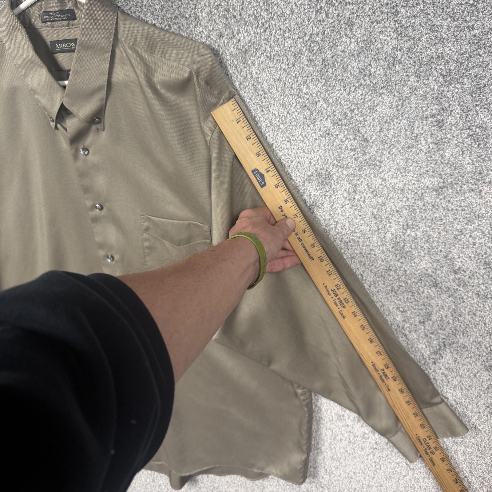 Arrow Dress Shirt XXL 18 34/35 Country Gentleman Earth Tone Old Money Corpcore
