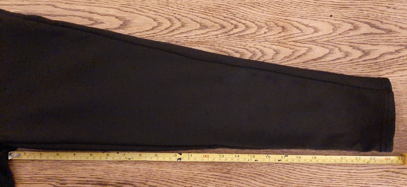 Black Straight Fleece Lined Leggings With 2 Front Pockets, UK Ladies Size- Small