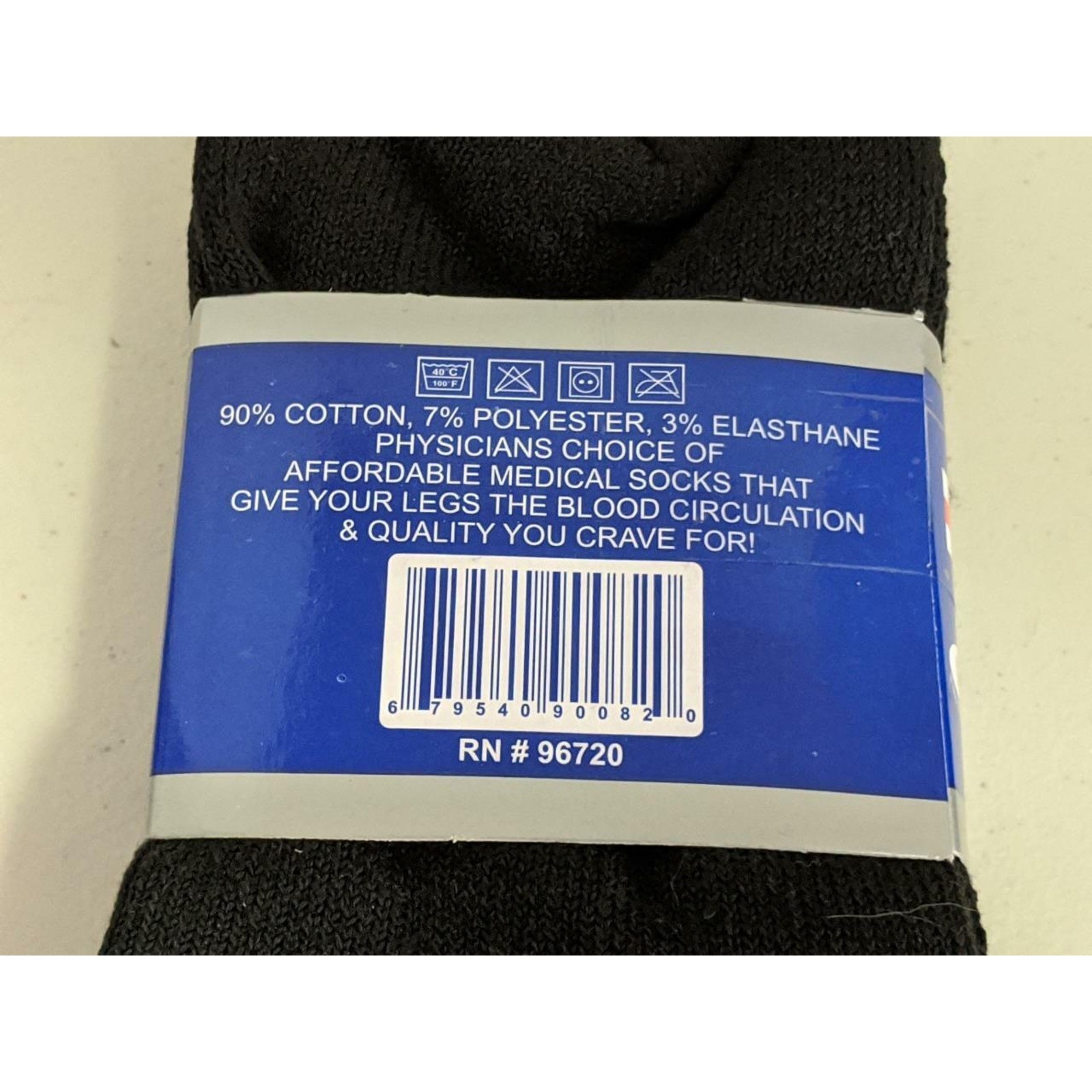 Debra Weitzner Size 9-11 Diabetic Socks Loose Socks 6 Pairs Crew Black -042048
