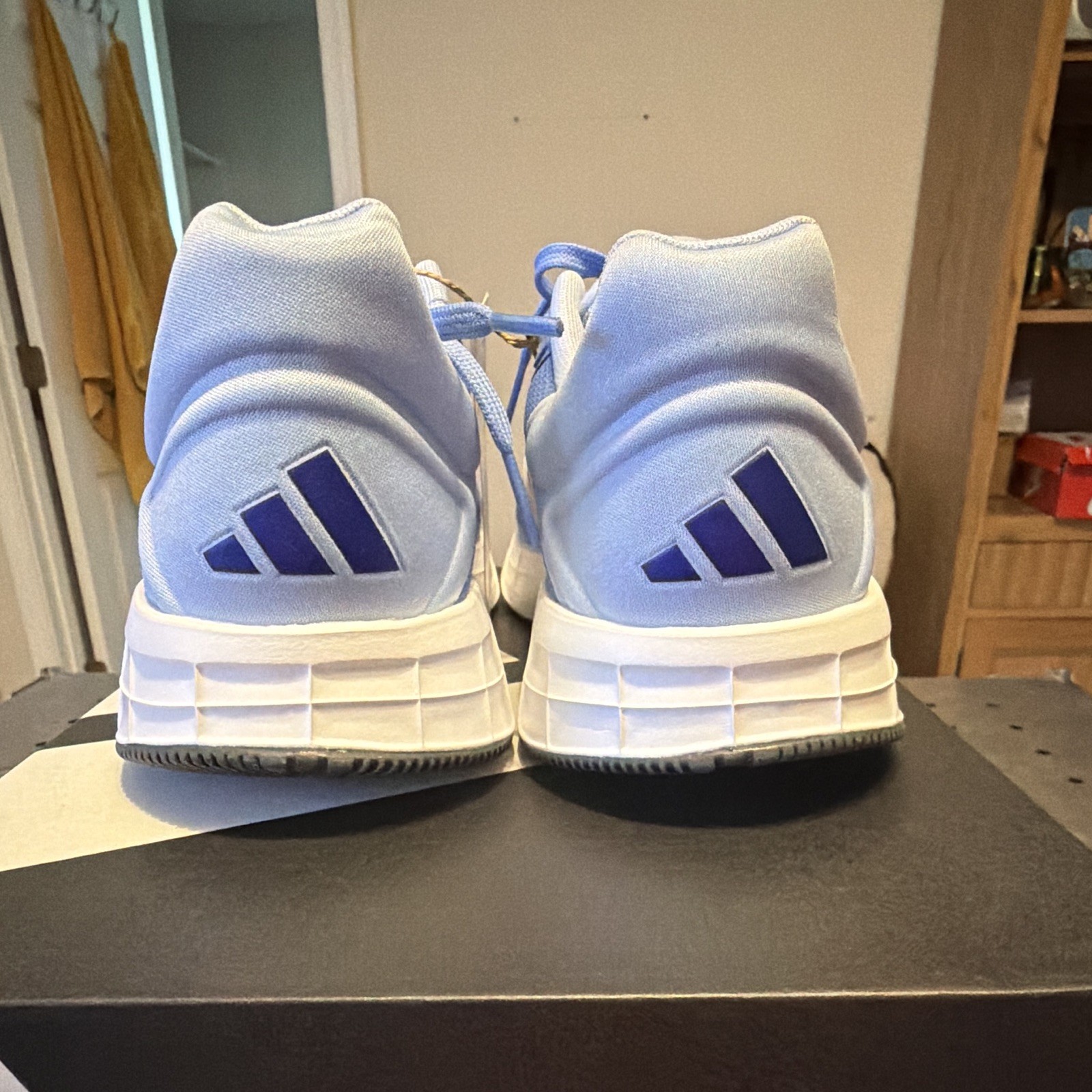 adidas Duramo 10 Men’s Cushioned Running Sneakers Blue/White Mesh Rubber HQ4151