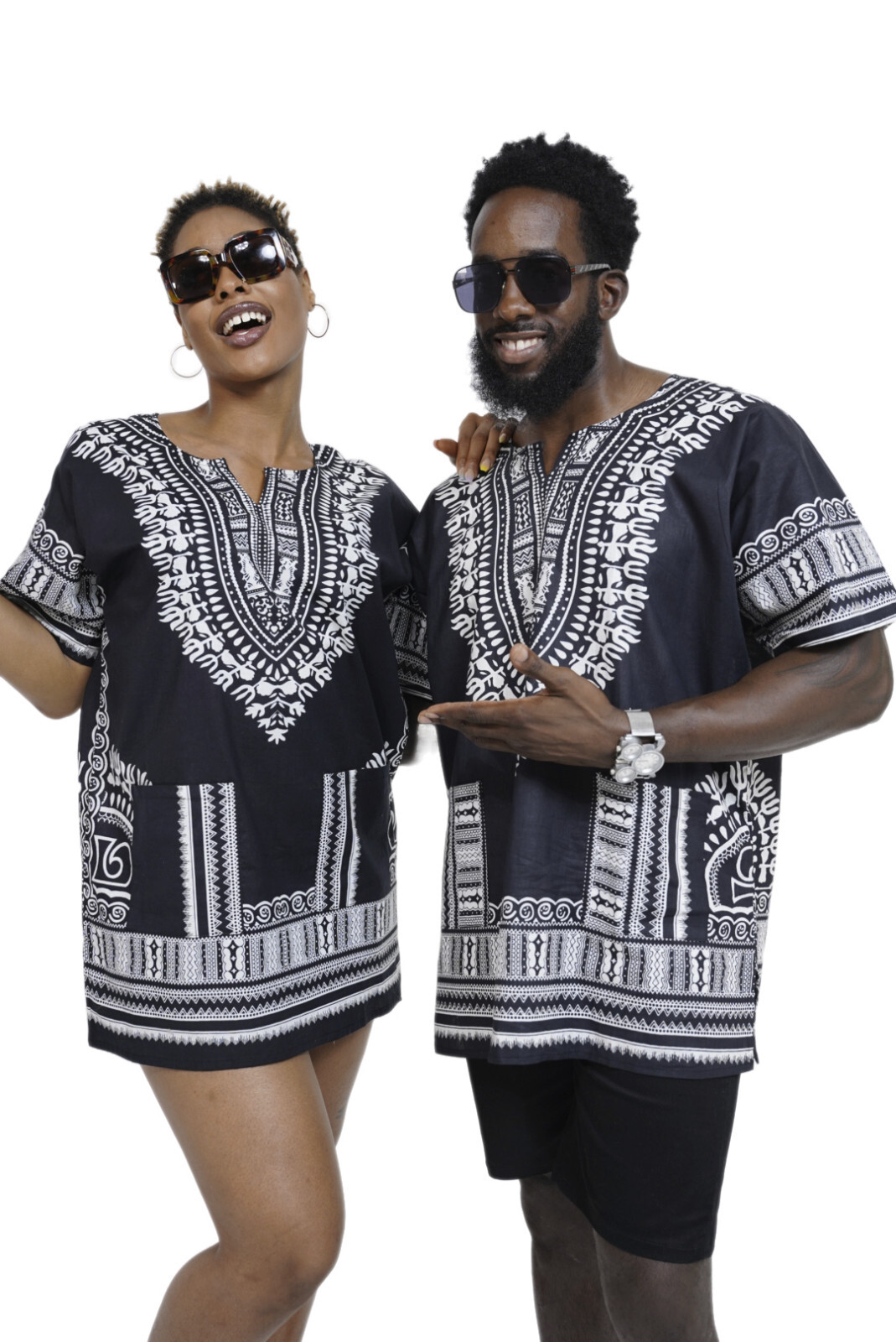 Black African Unisex Dashiki Shirt DP3578 Small to 7XL Plus Size