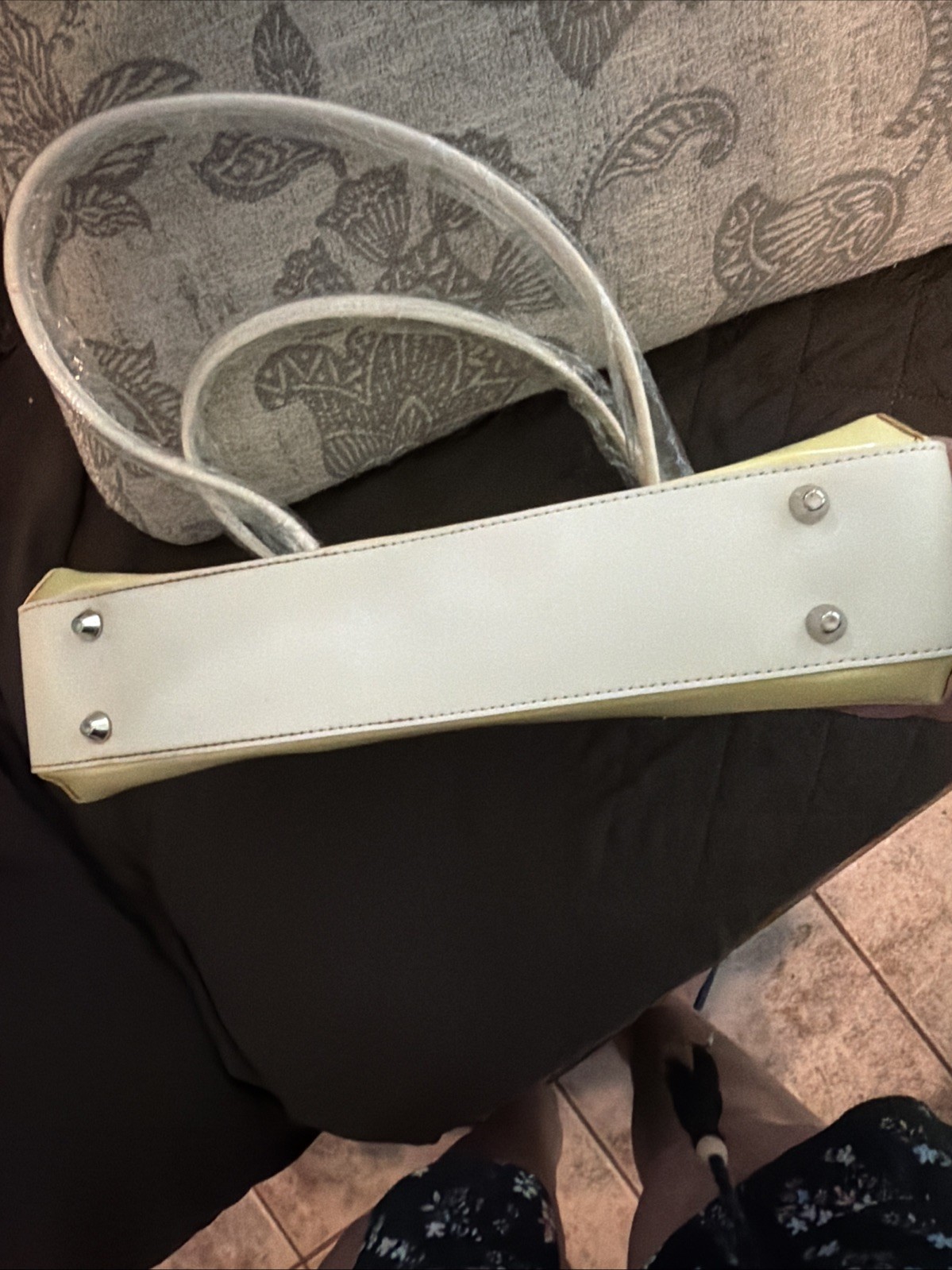 Beijo Buttery Yellow/Beige Purse New With Imperfections