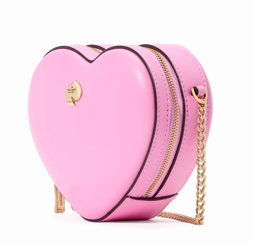 Kate Spade Love Shack 3D Mini Heart Crossbody Purse – Surf Pink NWT