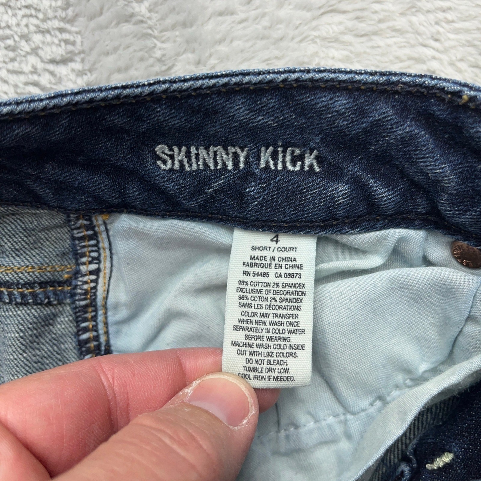 American Eagle Outfitters Skinny Kick Flare Jeans Women 4 Blue Dark Wash Stretch