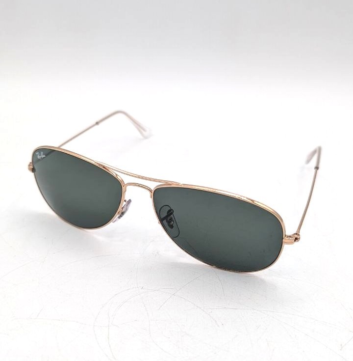 Ray-Ban Mens RB3362 Cockpit Aviator Sunglasses, Gunmetal/G-15 Green, 59 mm