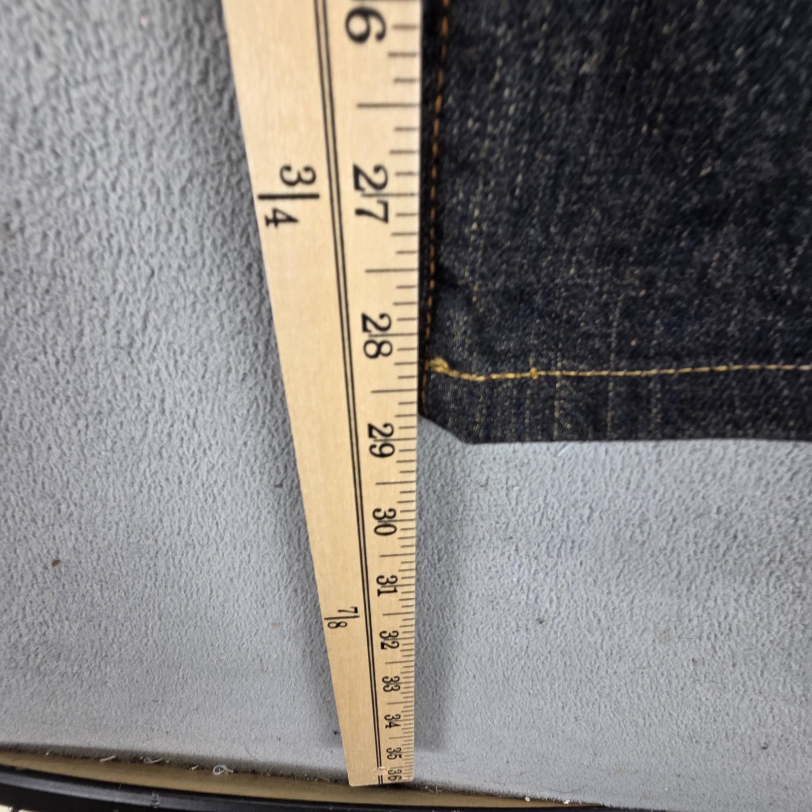 Edwin Jeans Mens Blue Selvedge 505z Dirty Wash Whiskers Fits 30×28