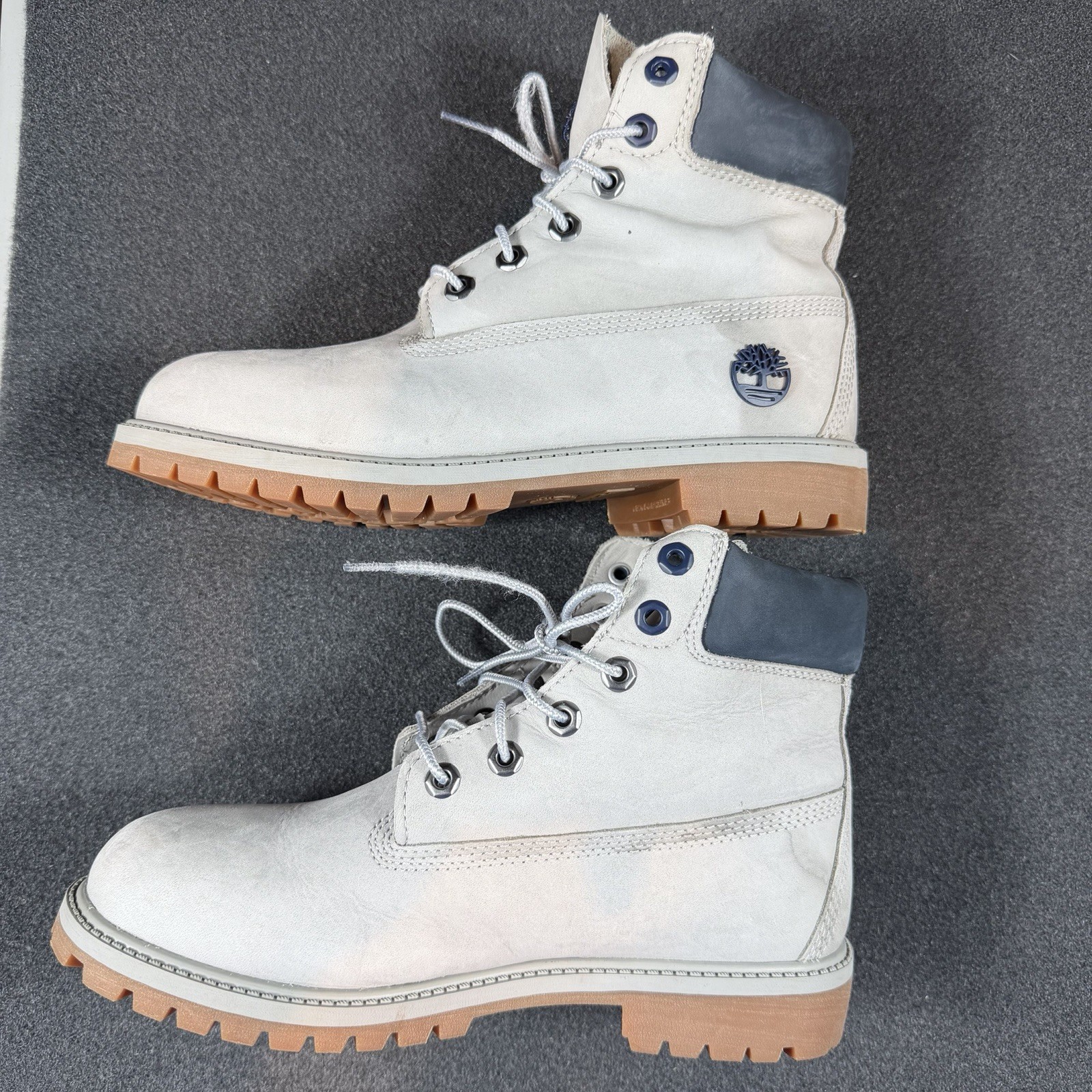 Timberland 6″ Premium Men Sz 6 Bone Ivory Cream Waterproof Work Boot