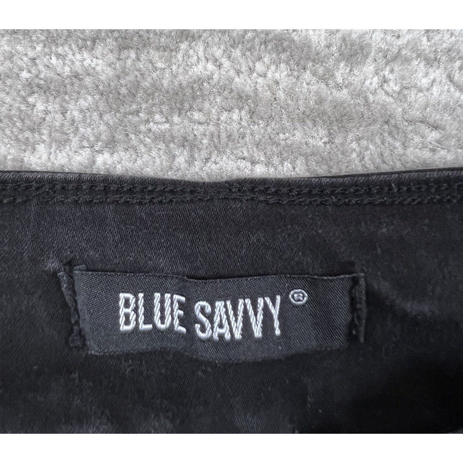 Blue Savvy Denim Shorts Womens 5/27 Black High Rise Triple Button Cuffed Stretch