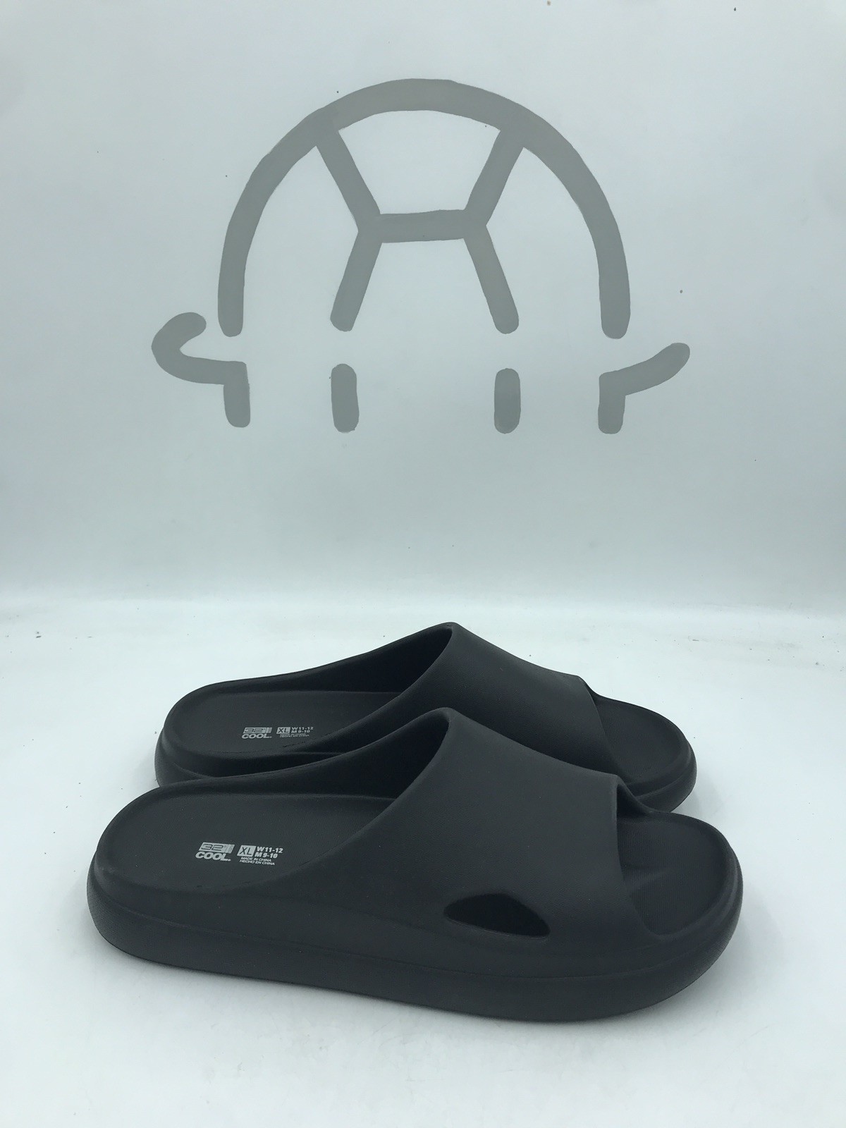 32 Degrees Cool Cushion Slide Unisex Sandals Black Pick Size