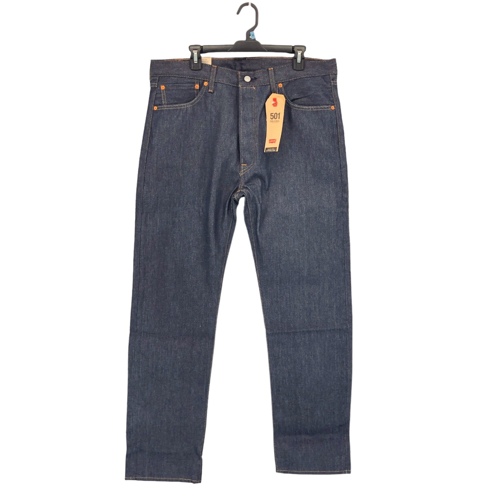 NEW Levi’s 501 Original Shrink to Fit Jeans Blue Button Fly Straight Mens 42×32