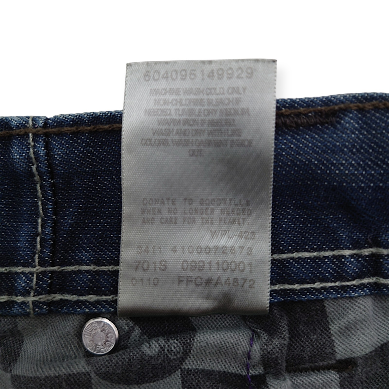 Y2K Levis 511 Jeans Men 31×34 Button Back Cinch Waist Affliction Style Cowboy