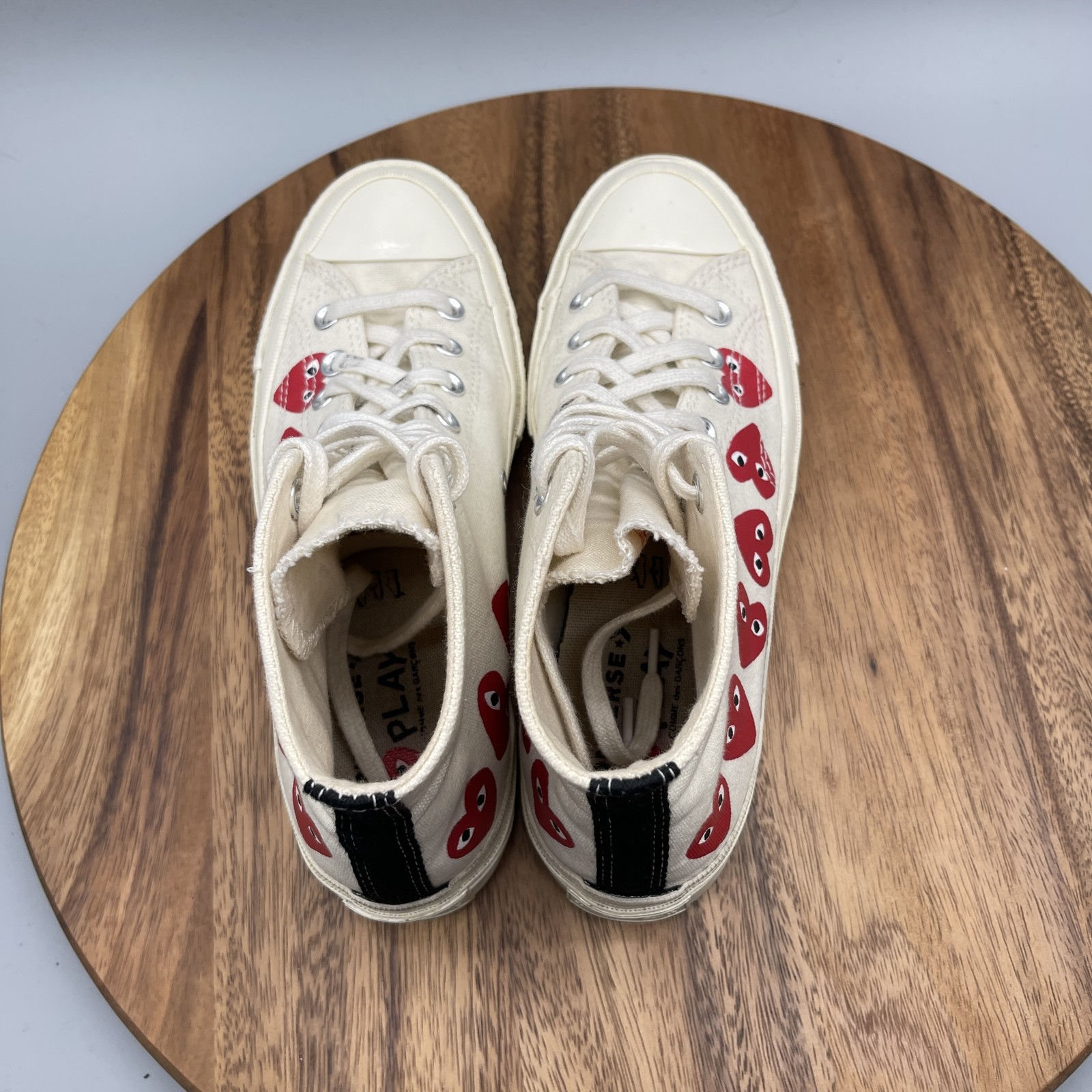 Converse Chuck Taylor All Star Shoes Womens 9 CDG Play Hearts Casual Skate