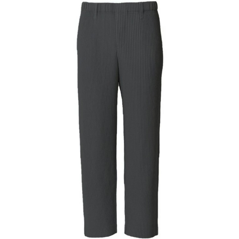Japan Homme Plisse ISSEY MIYAKE Straight Leg Black Casual Pants JF150