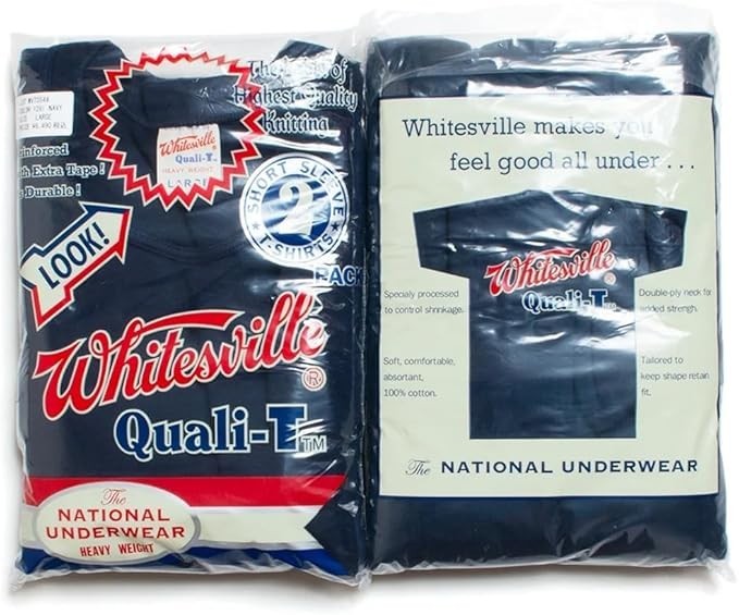 WHITESVILLE 2 PACK T-SHIRT Navy WV73544 Made in Japan