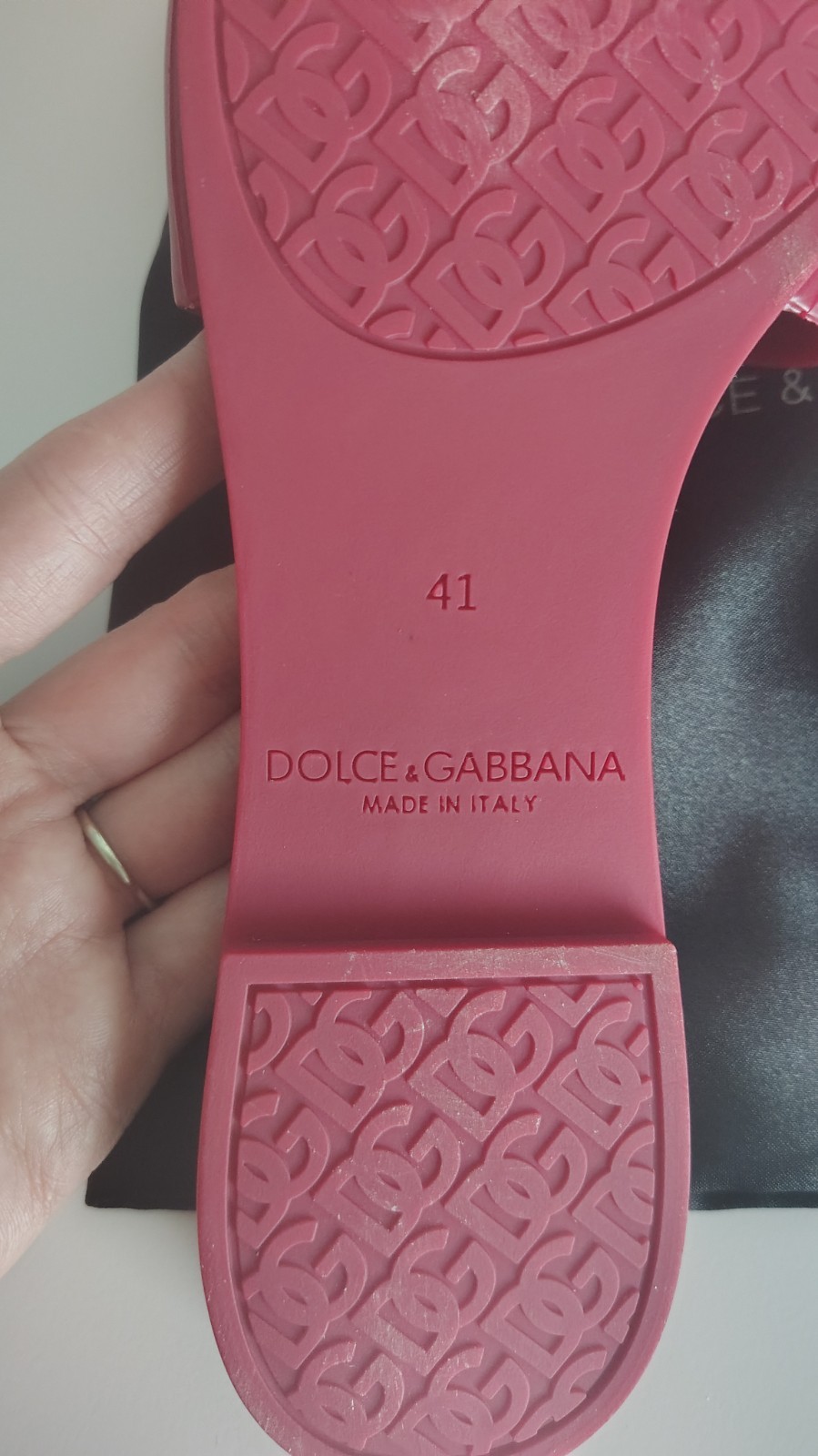 Pre-owned DOLCE&GABBANA Beach Rubber Slides Sandals Size 9 US