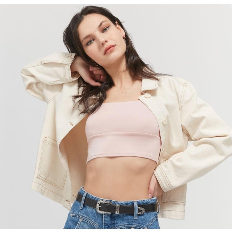 Urban Outfitters Celeste Square Neck Cami Rose Medium
