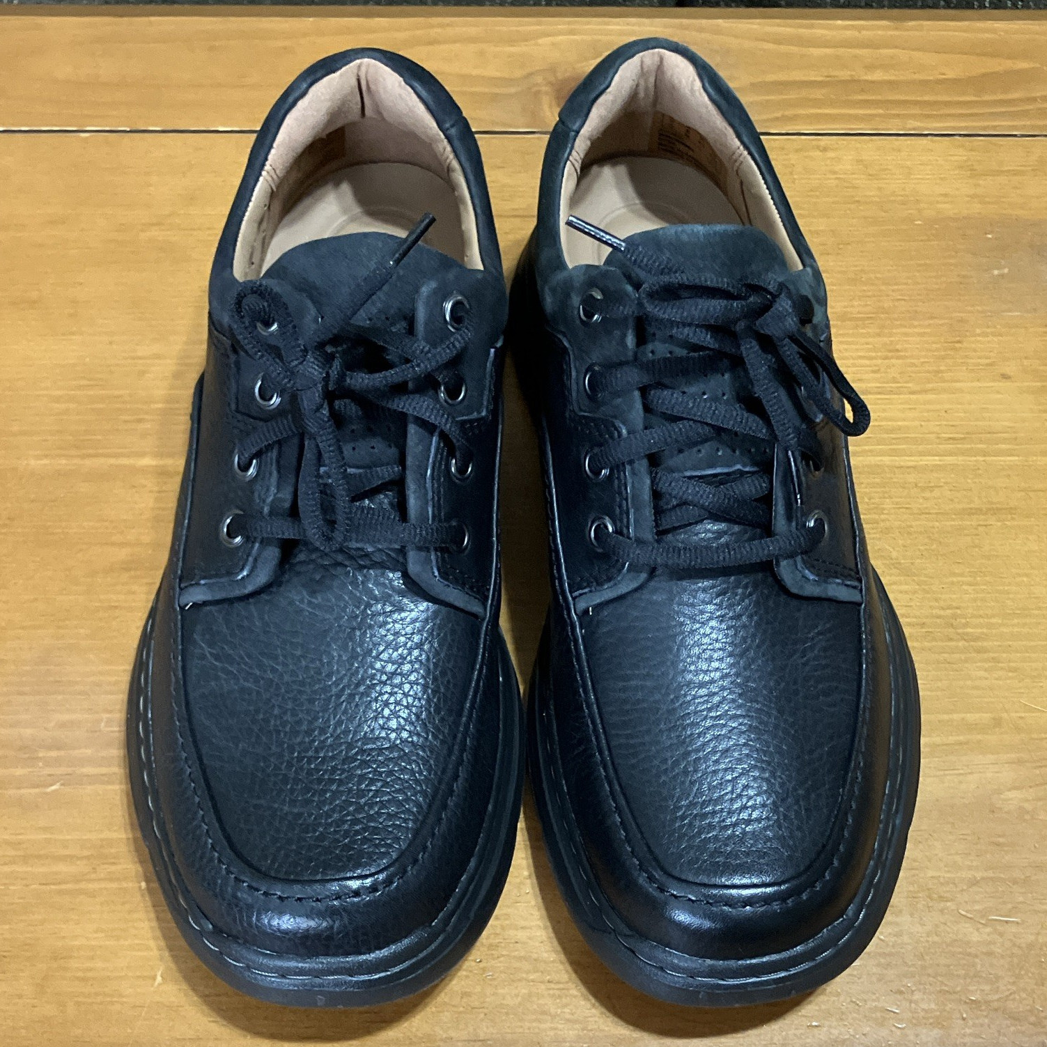 Clarks Unstructured Men’s Black Leather Lace-Up Sneaker US 8 EU 41 UK 7