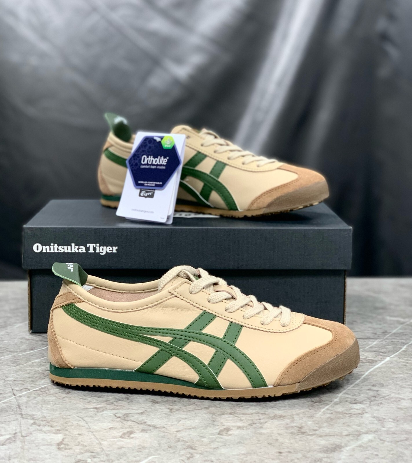 Onitsuka Tiger MEXICO 66 1183C102-250 BeigeGrass/Green Classic Unisex Sneakers