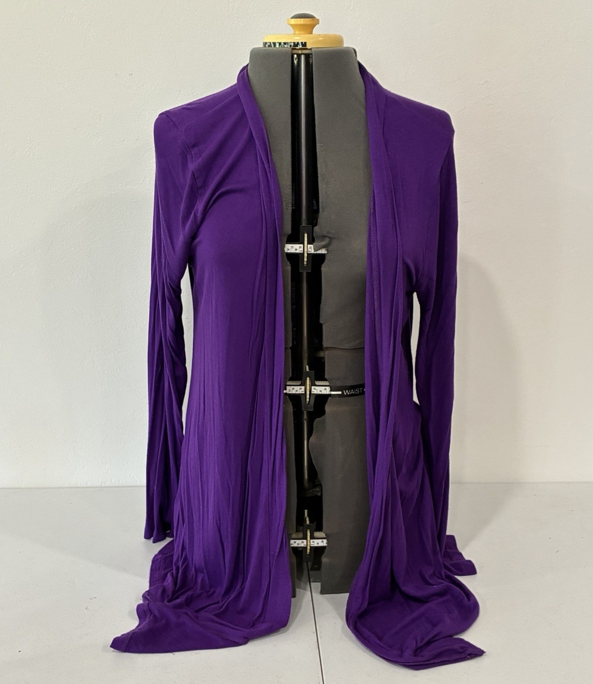 Zanana Outfitters Plus Size 2X Purple Solid Knit Open Front Long Sleeve Cardigan