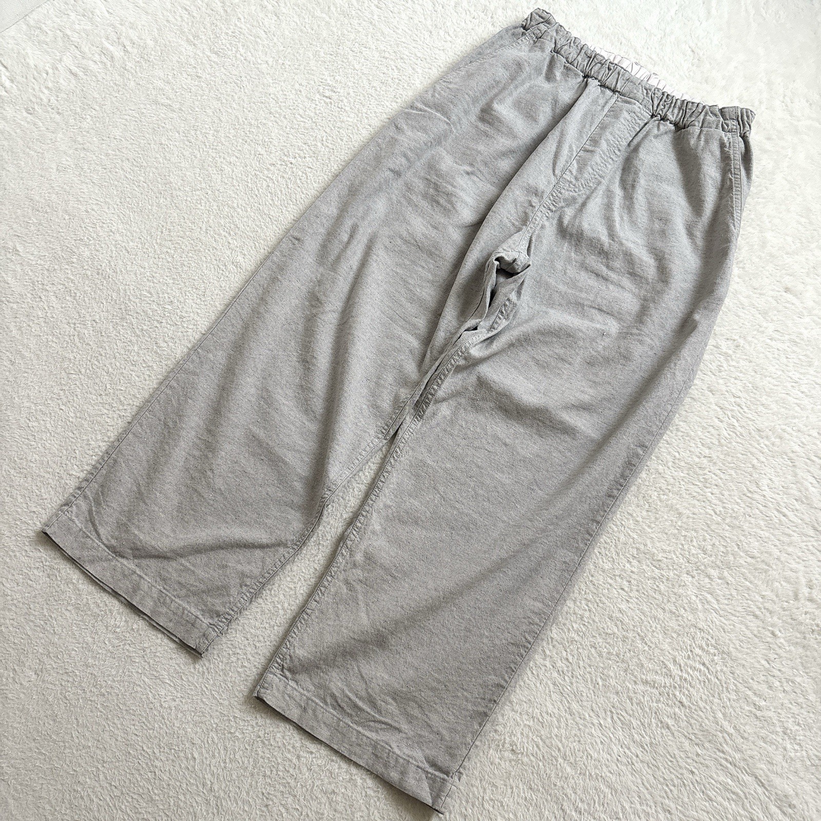 nest Robe Japan UpcycleLino Water Repellent Wide Pants Linen Cotton Gray Size 2