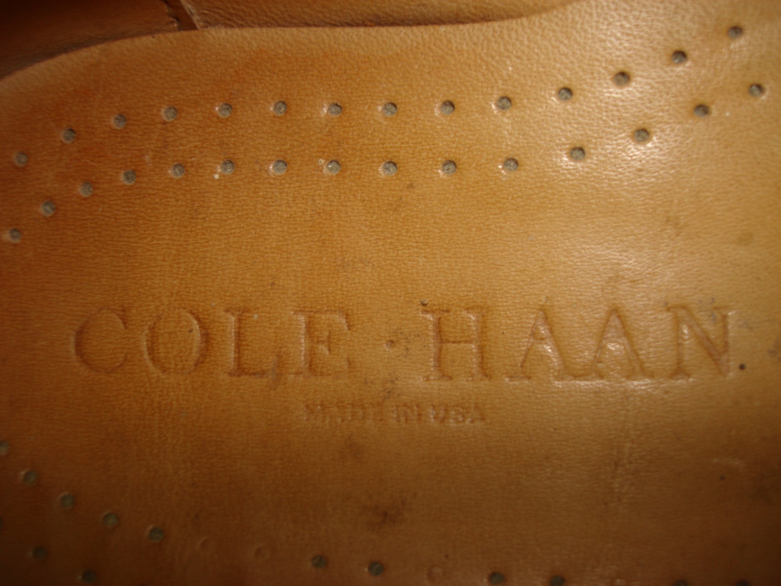 Men’s 8.5 D COLE HAAN Brown Suede Leather Saddle Oxford Shoes US MADE Vibram