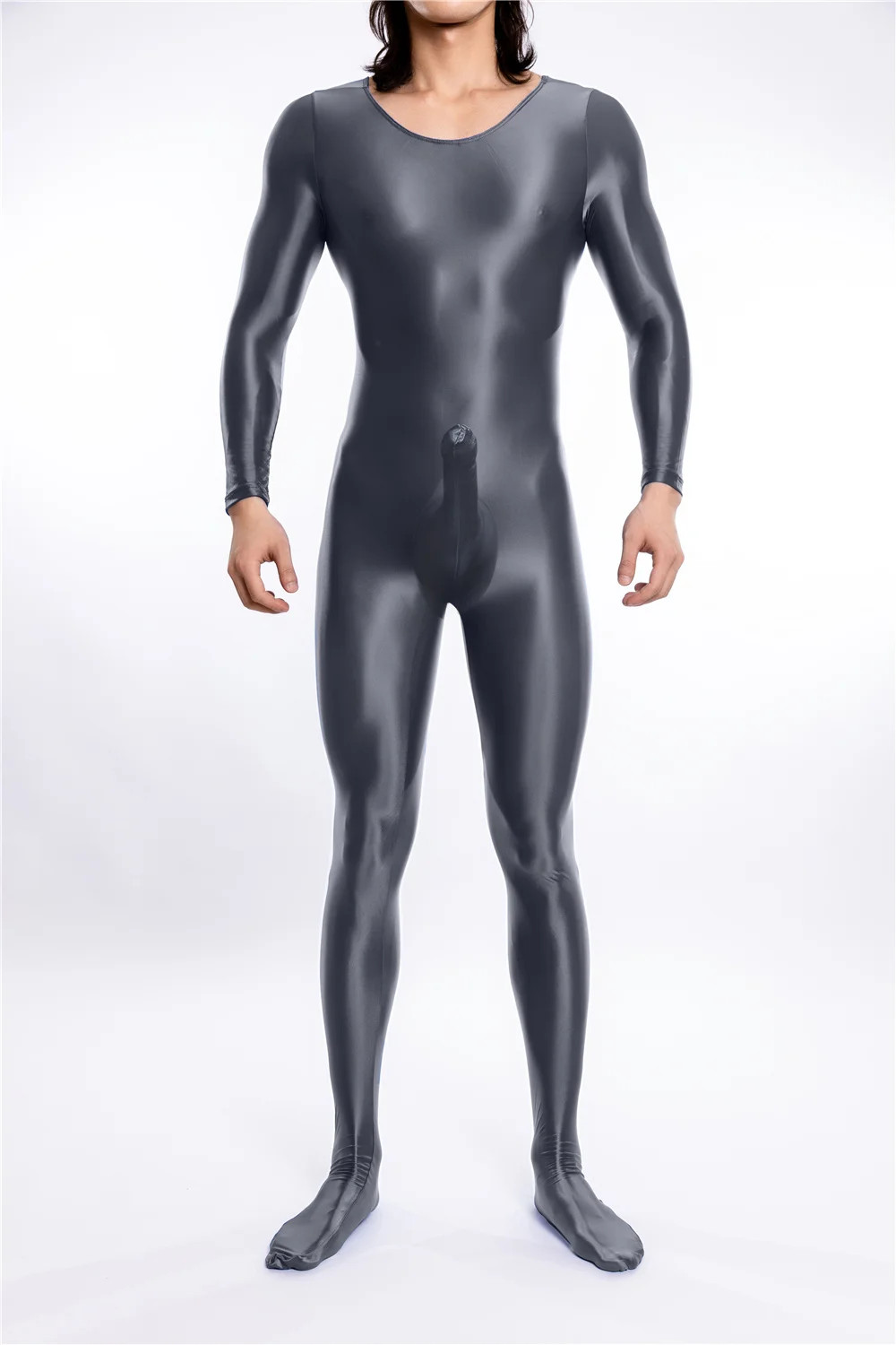 Bodysuit Shiny Oil Glossy Body Stocking Sheath Tights Night Club Wear Jumpsuits