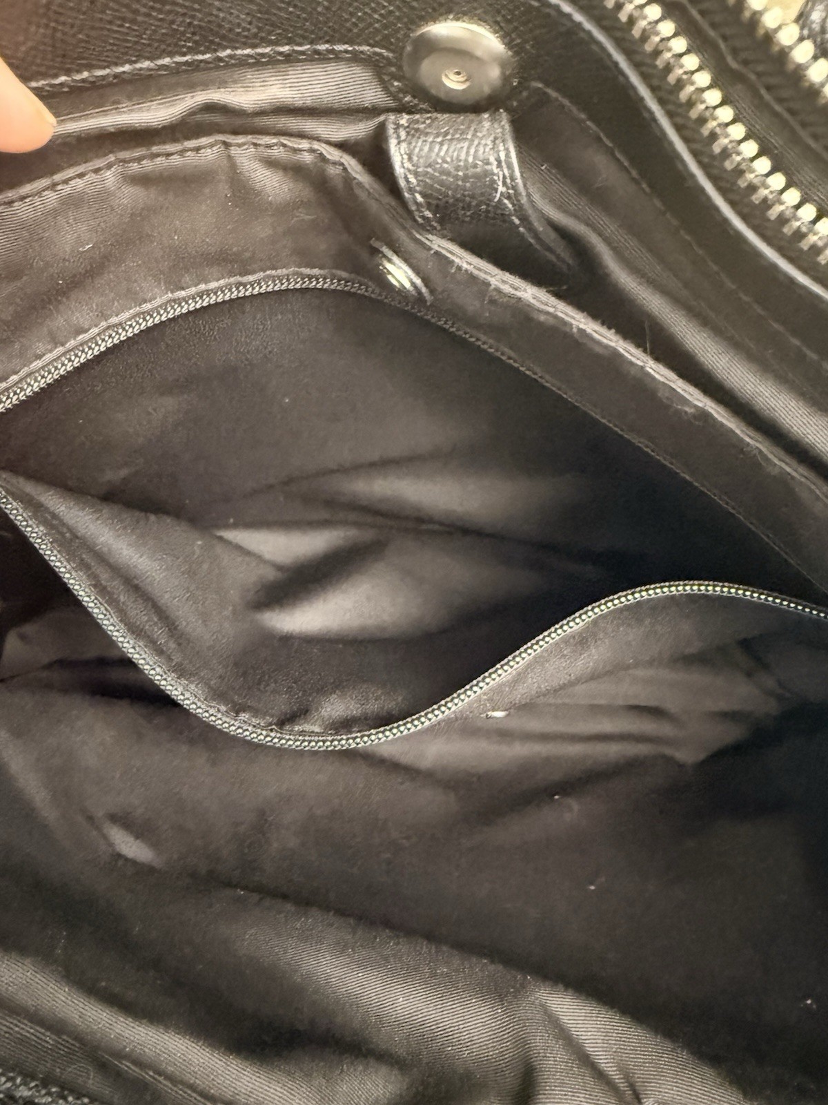 Coach Perry Metropolitan Tote in Black Crossgrain Leather