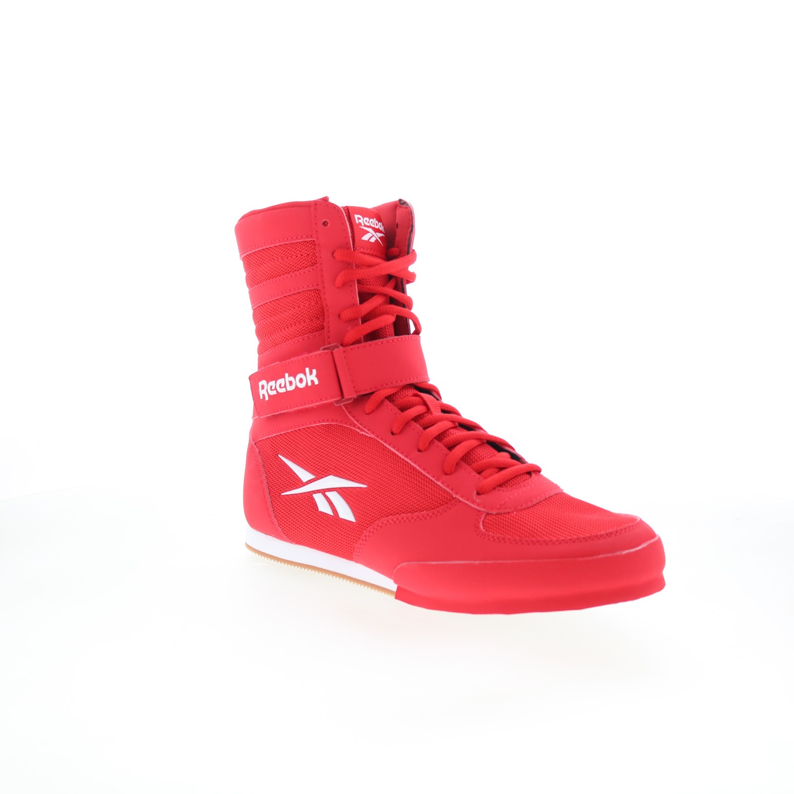 Reebok Boxing HI Mens Red Mesh Lace Up Athletic Boxing Shoes