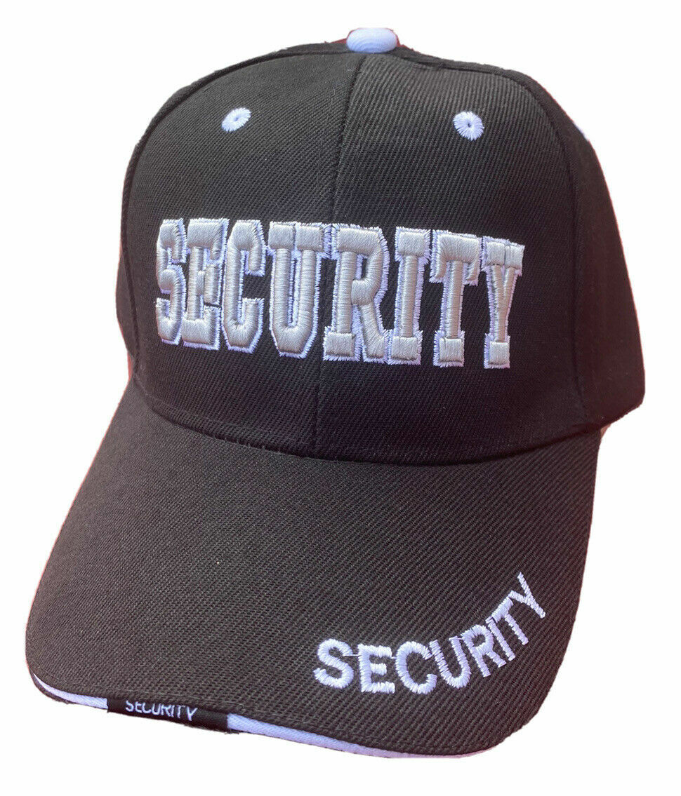 Security Hat Officer Guard Baseball Cap Adjustable Black Hat Headwear