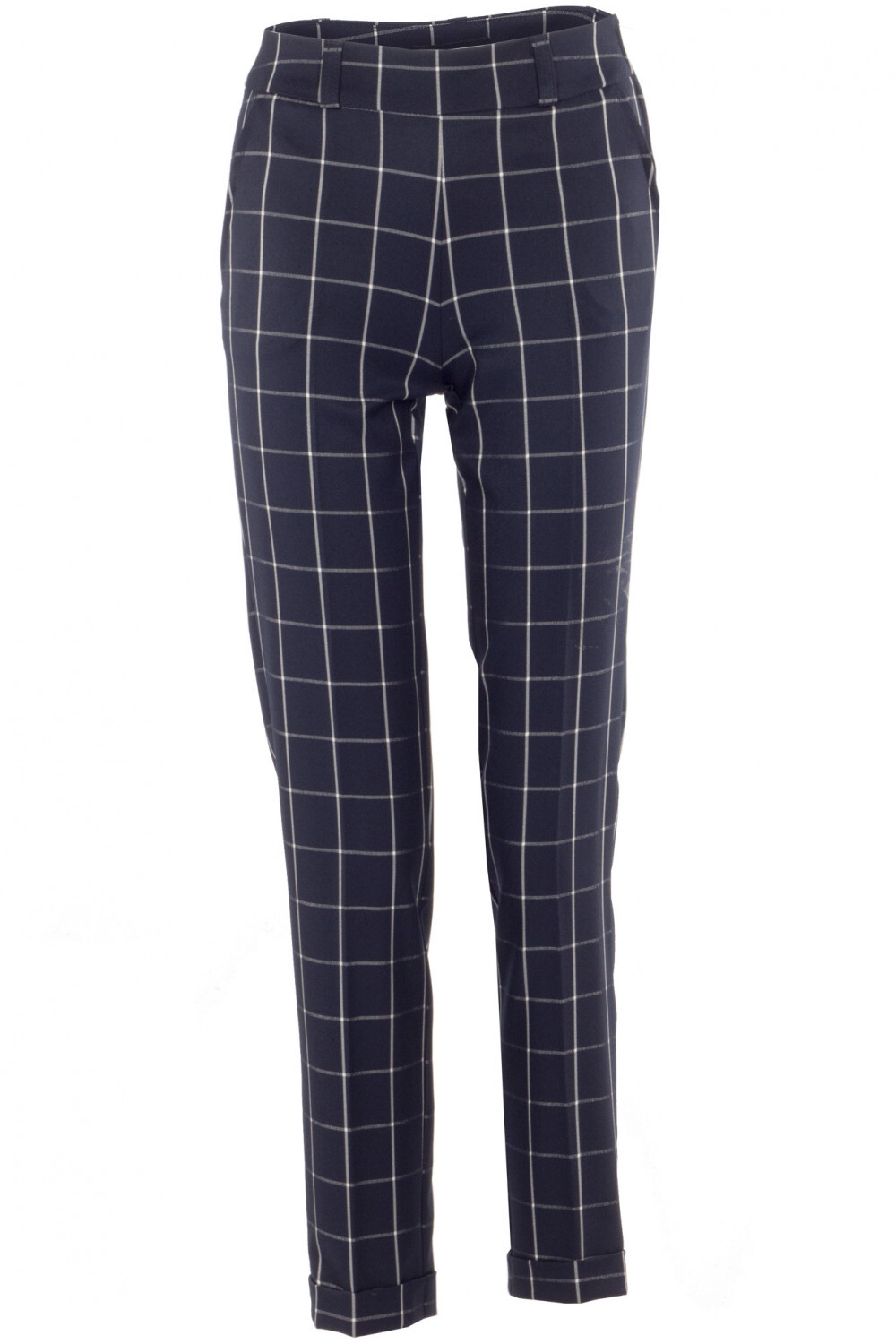 Pants navy blue in a large cage Size 0 US Fashionable NEW High Quality