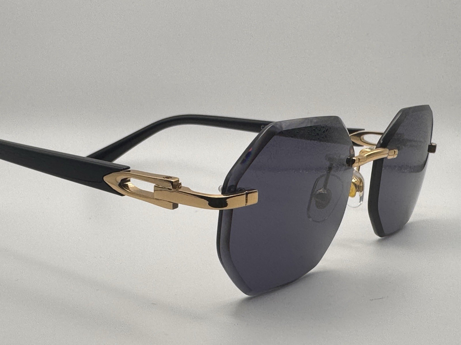 Cartier C Décor Dark Grey Lens & Gold with Black Acetate Temples