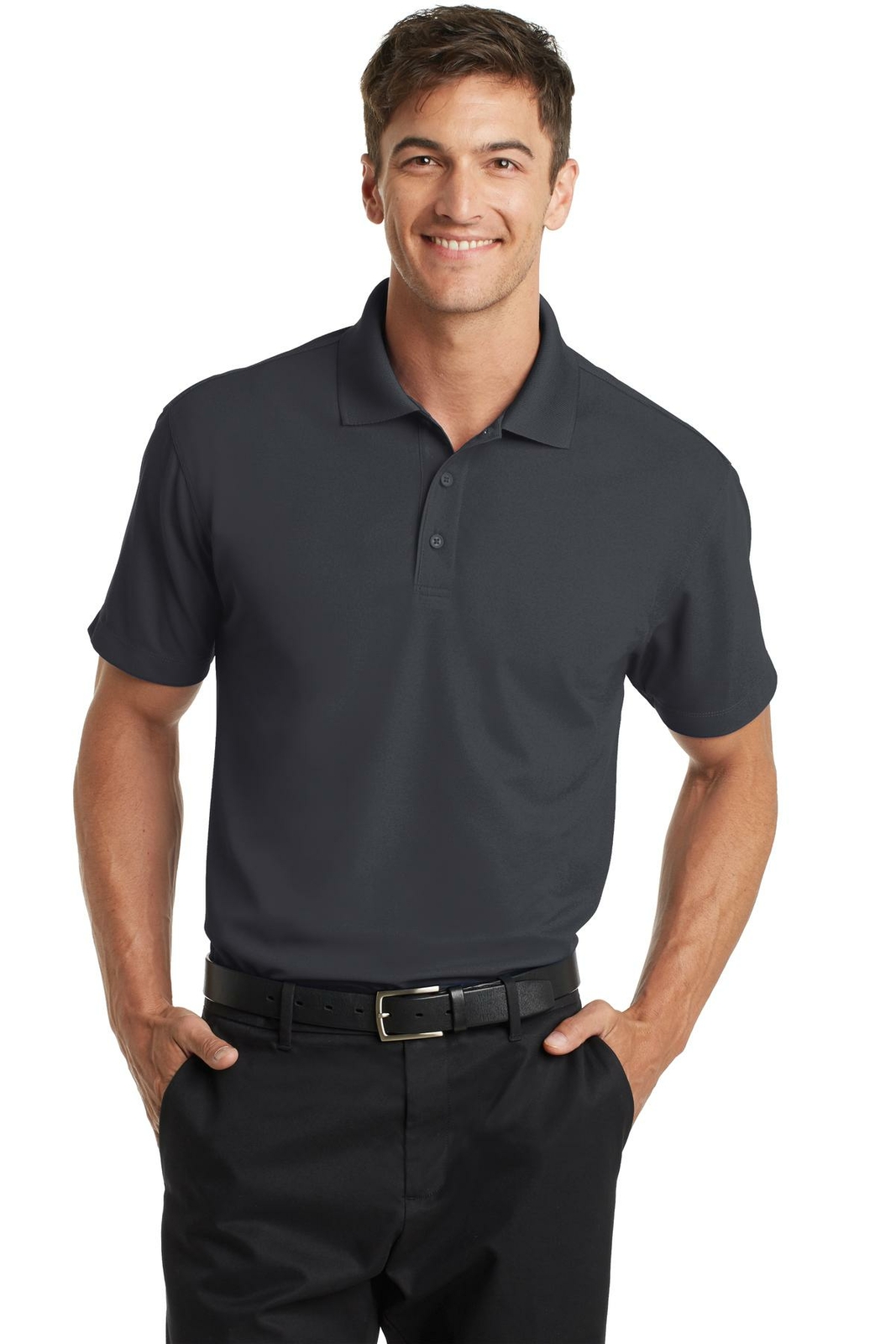 Port Authority K572 Mens Short Sleeve Dri-Fit Moisture Wicking Grid Polo Shirt